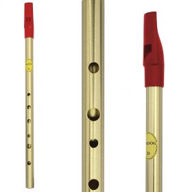 Flauta Irlandesa Feadóg Re D Escovada / Bocal Vermelho