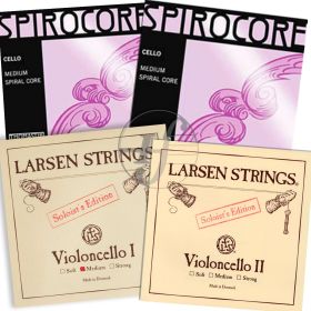Encordoamento Violoncelo Montado Larsen Soloist com Spirocore Tungstênio