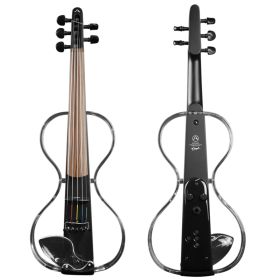 Violino Elétrico Aurora Silhouette 5 Cordas Preto com LED